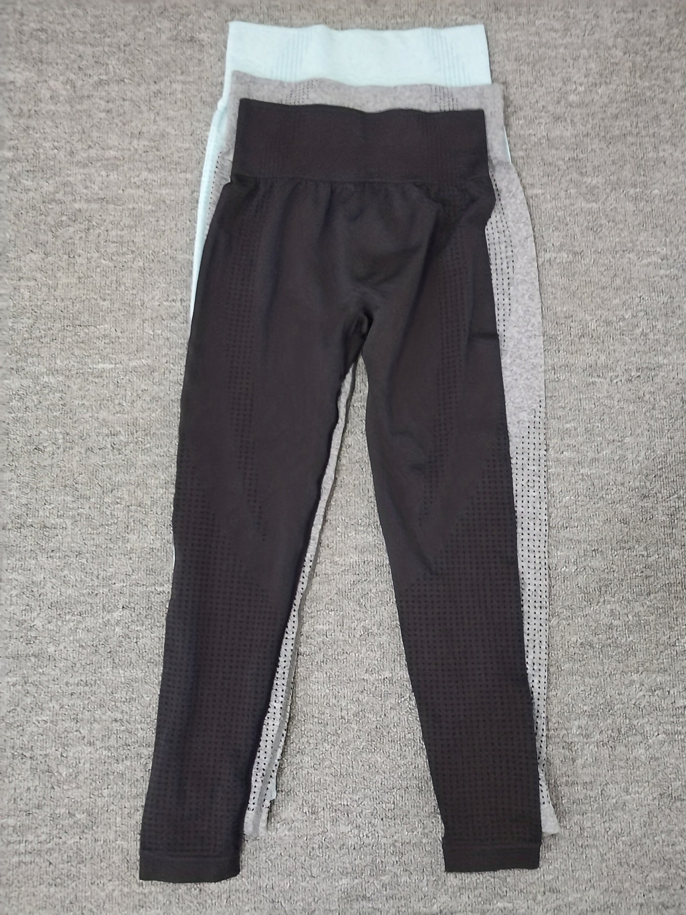 High Waisted Yoga Leggings 3 Pack Gray