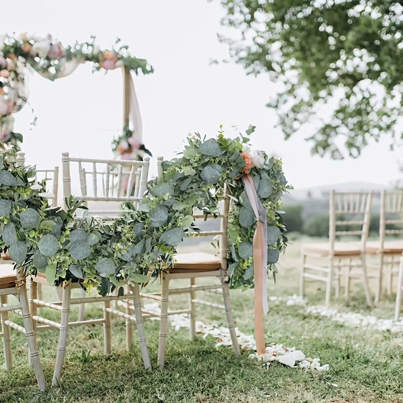 Silvery Dollar Eucalyptus Vine for Wedding Home Outdoor Decor