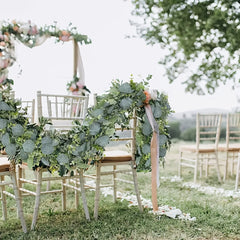Silvery Dollar Eucalyptus Vine for Wedding Home Outdoor Decor