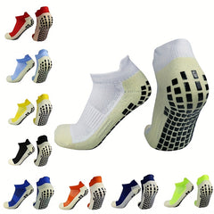 Anti Slip Silicone Athletic Ankle Socks Sweat Absorbing Crew Socks