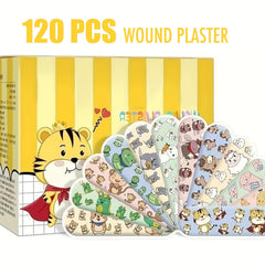 120 Cartoon Bandages Waterproof Adhesive Bandages for All Ages