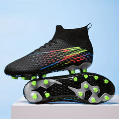 Boy's High Top Non Slip Football Cleat with Spikes