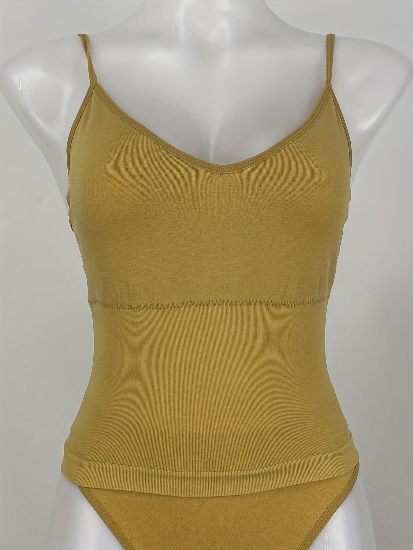 Solid Cami Top V Neck Sleeveless Women's Lingerie