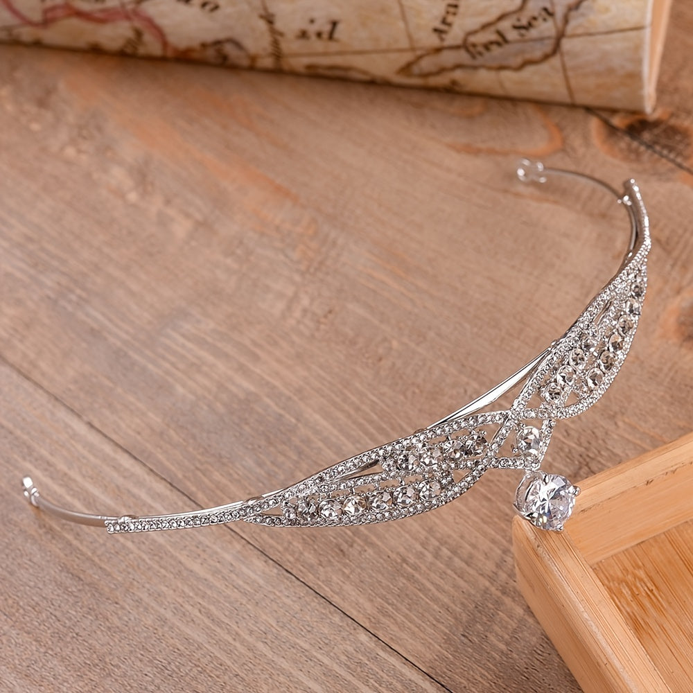 Crystal Wedding Headband Bride Tiara Crown Headwear