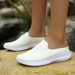 Women's Knit Outdoor Slip-On Mules Comfy Slides