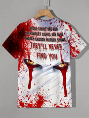 Men's Letter Print T Shirt 3D Digital Print Active Tee for Summer