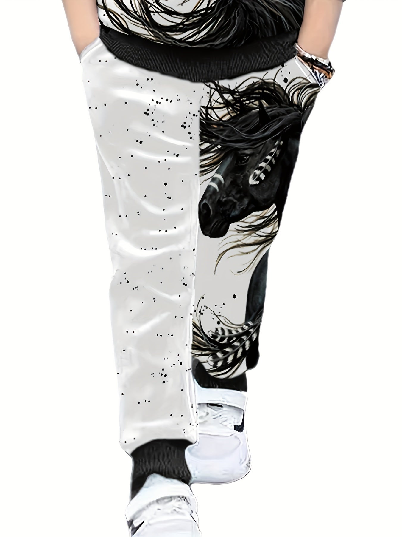Kids 3D Horse Print Outfits Set Boys Western Style Gift