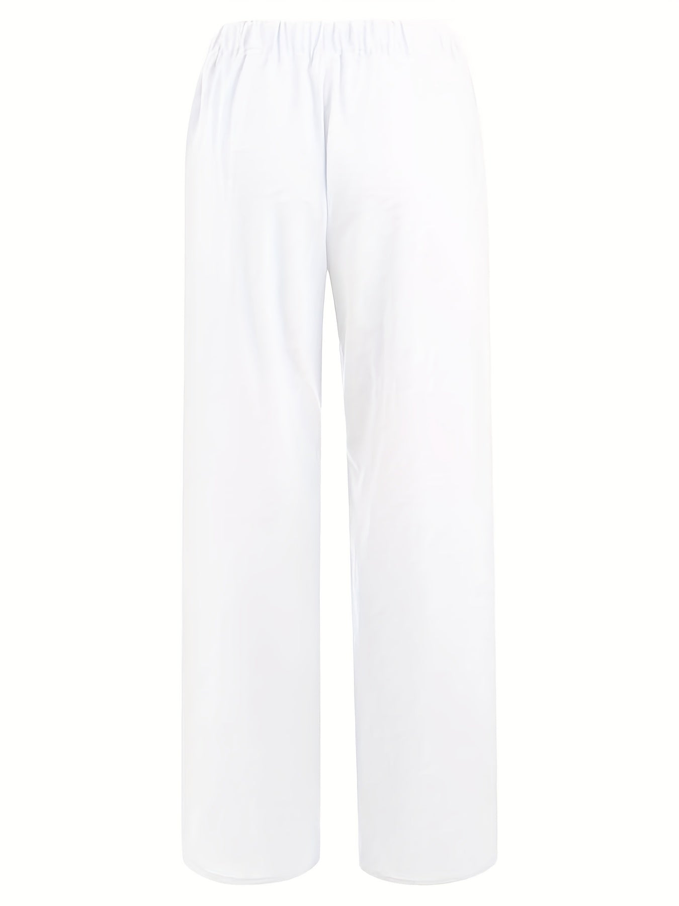 Casual Wide Leg Low Waist Pants Women's Clothing