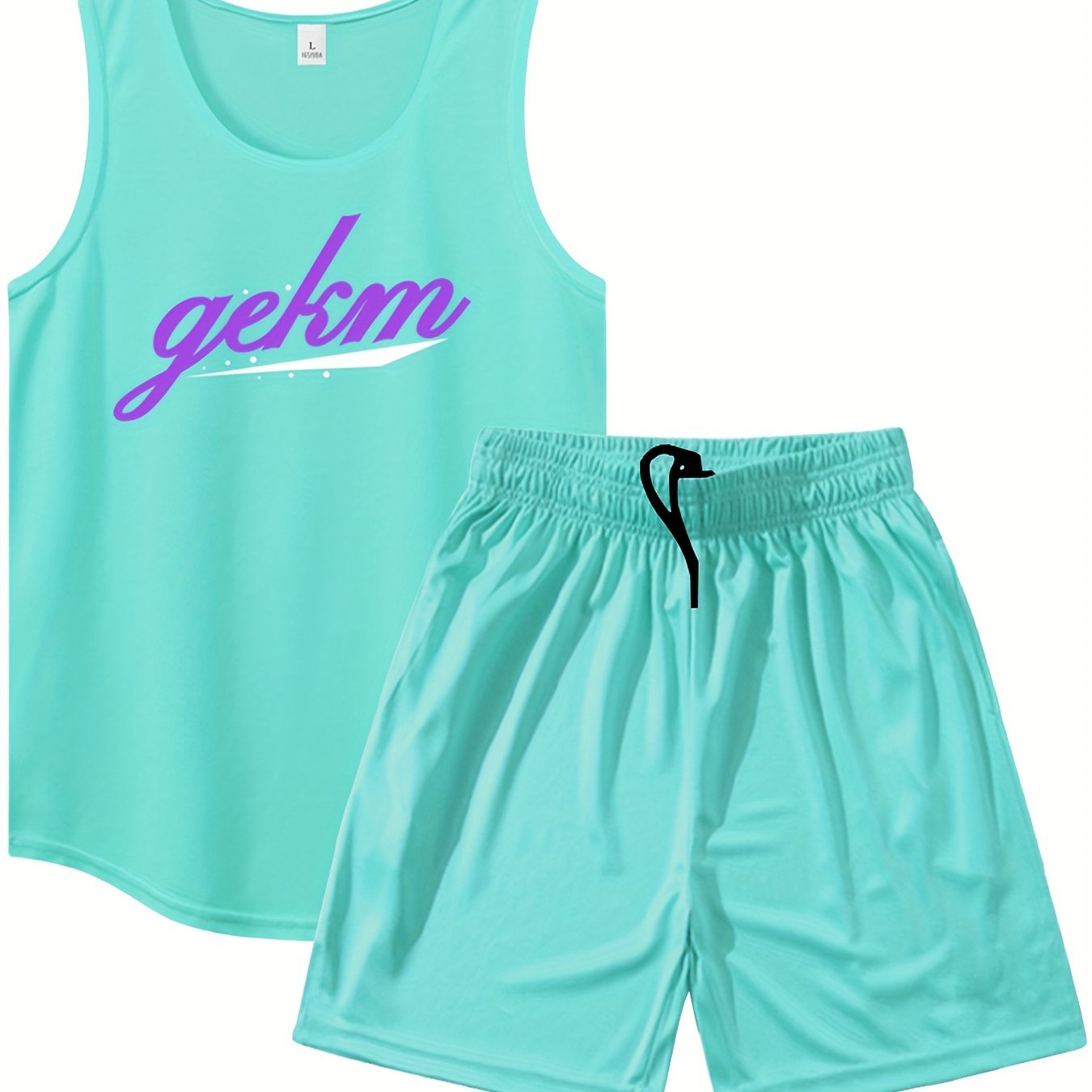 Men's Tank Top & Drawstring Shorts Set for Fitness