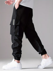 Men's Drawstring Cargo Pants Loose Fit Joggers