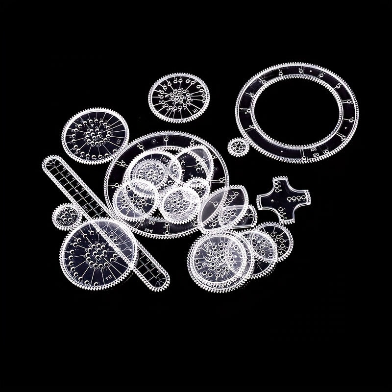 22pcs Spirograph Drawing Set Geometric Ruler Creative Educational Kids Toy
