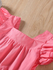 Baby Girls Ruffle Sleeve Dress for Summer