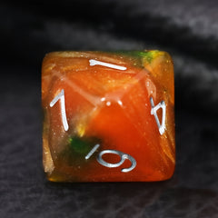 7pc Yellow & Green Star Dice Set for MTG RPG Board Games