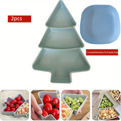Christmas Tree Shape Serving Plate Fruit Plate Nut Snack Tray for Holiday Party
