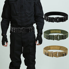 Quick Release Combat Belt for Men Webbing Waistband for Outdoor Activities