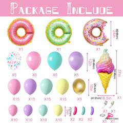 139pcs Donut Balloon Garland Arch Set Wedding Birthday Party Decoration