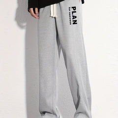 Letter Graphic Print Men's Loose Sweatpants for Spring Fall Outdoor