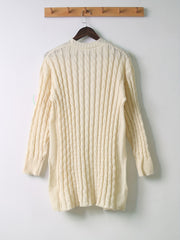 Ribbed Knit Cardigan V Neck Long Sleeve Sweater Women's Clothing