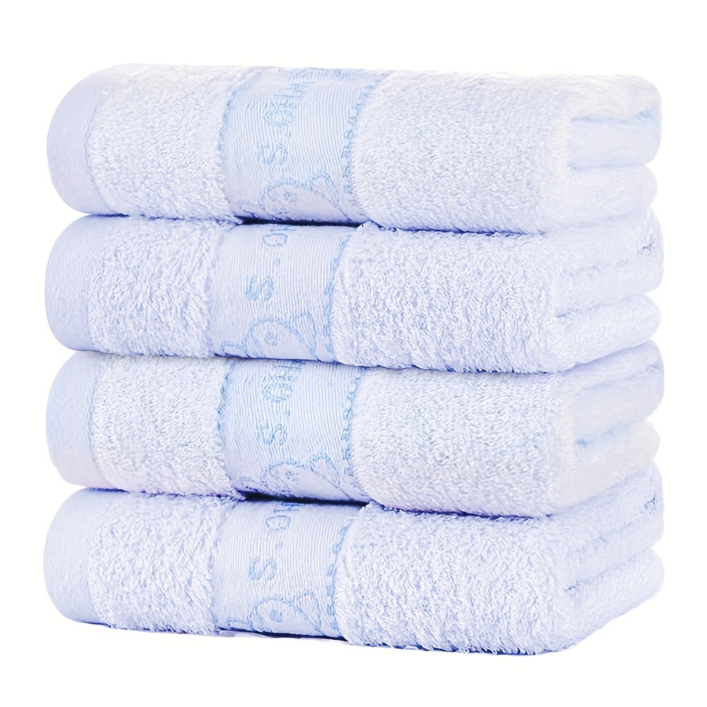 4pc Bamboo Fiber Towel Absorbent Towels for Adults & Child
