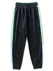 Boys Casual Block Ice Silk Long Pants Spring Autumn Kids Clothing