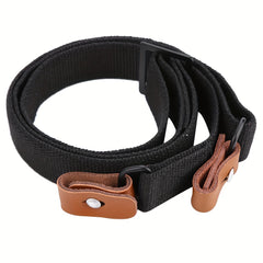 Adjustable 2 Point Strap Rope Cowhide Leather Belt Strap