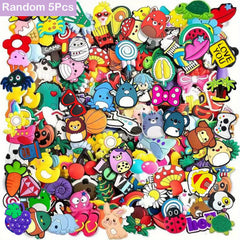 Random Style Shoe Charms DIY Shoe Decoration Different Shaped PVC Shoes Pins