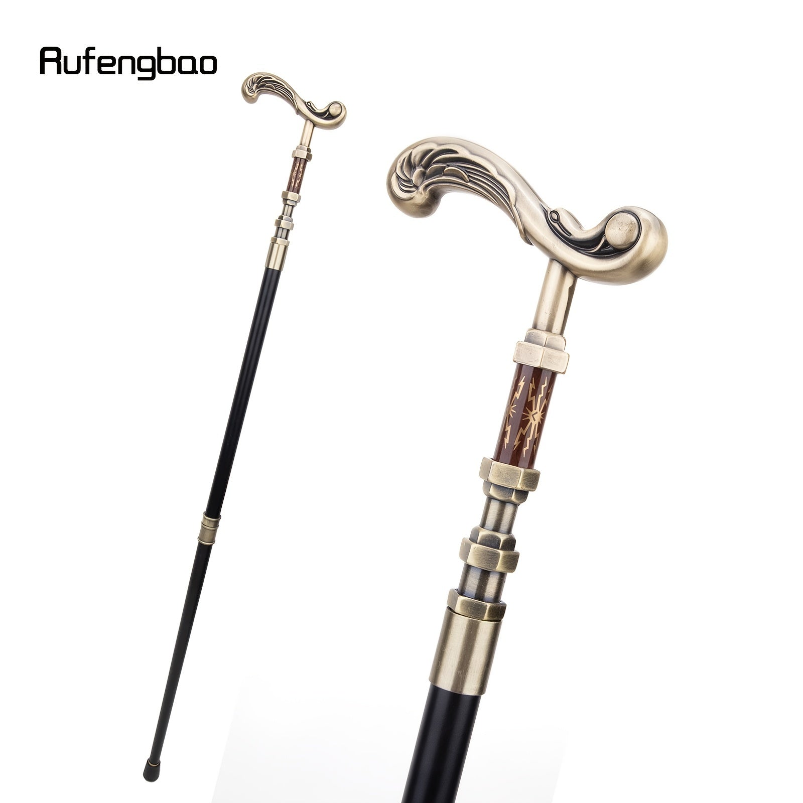 Golden Flower Walking Stick - Decorative Fashionable Design