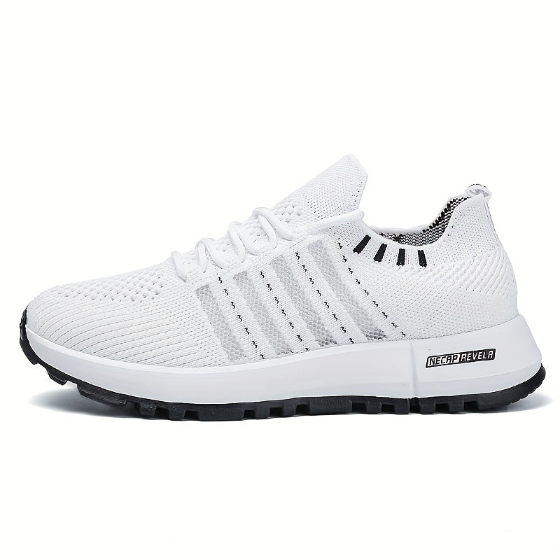 Women's Breathable Knit Platform Sneakers Casual Lace Up Outdoor Shoes