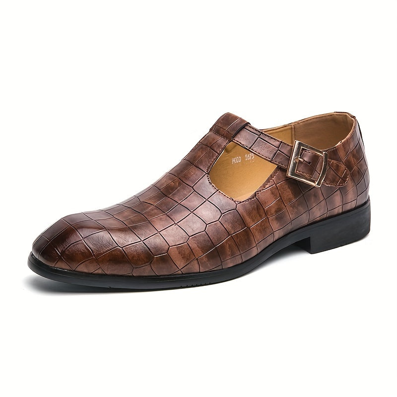 Men's Almond Toe Dress Sandals Buckle Loafers