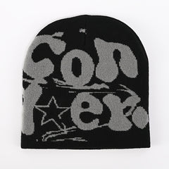 Y2K Hip Hop Beanie Unisex Knit Cap Warm Winter Ski Hat