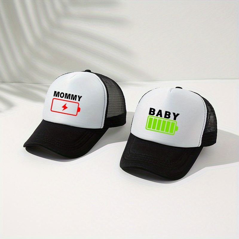 Mesh Printe Electronic Baseball Cap Sunshade Trucker Hat