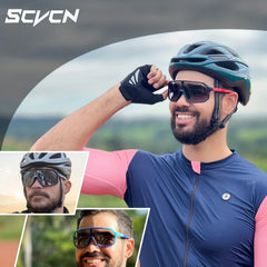 SCVCN Photochromic Cycling Glasses Men Women Windproof