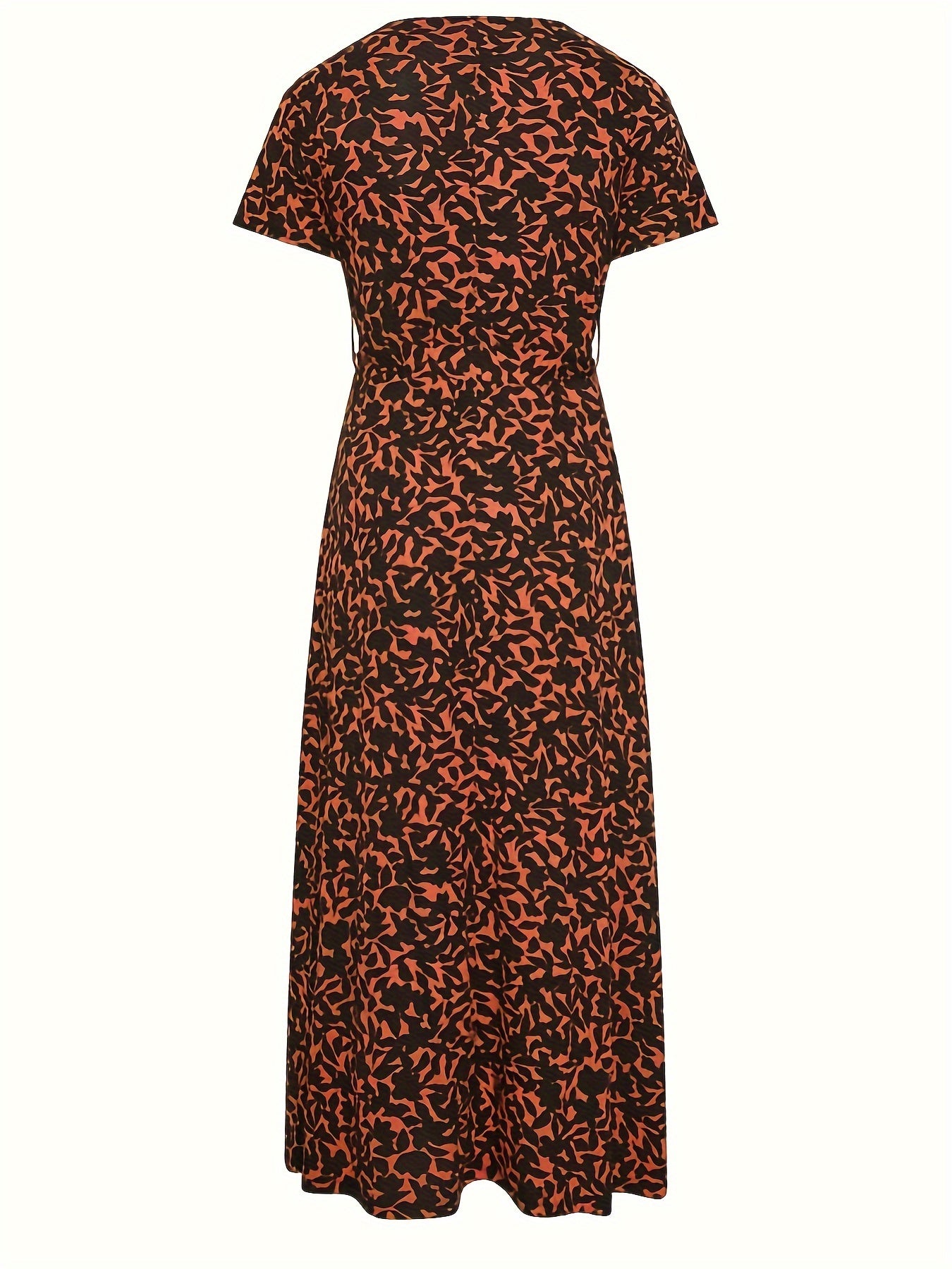 Allover Print Short Sleeve Dress