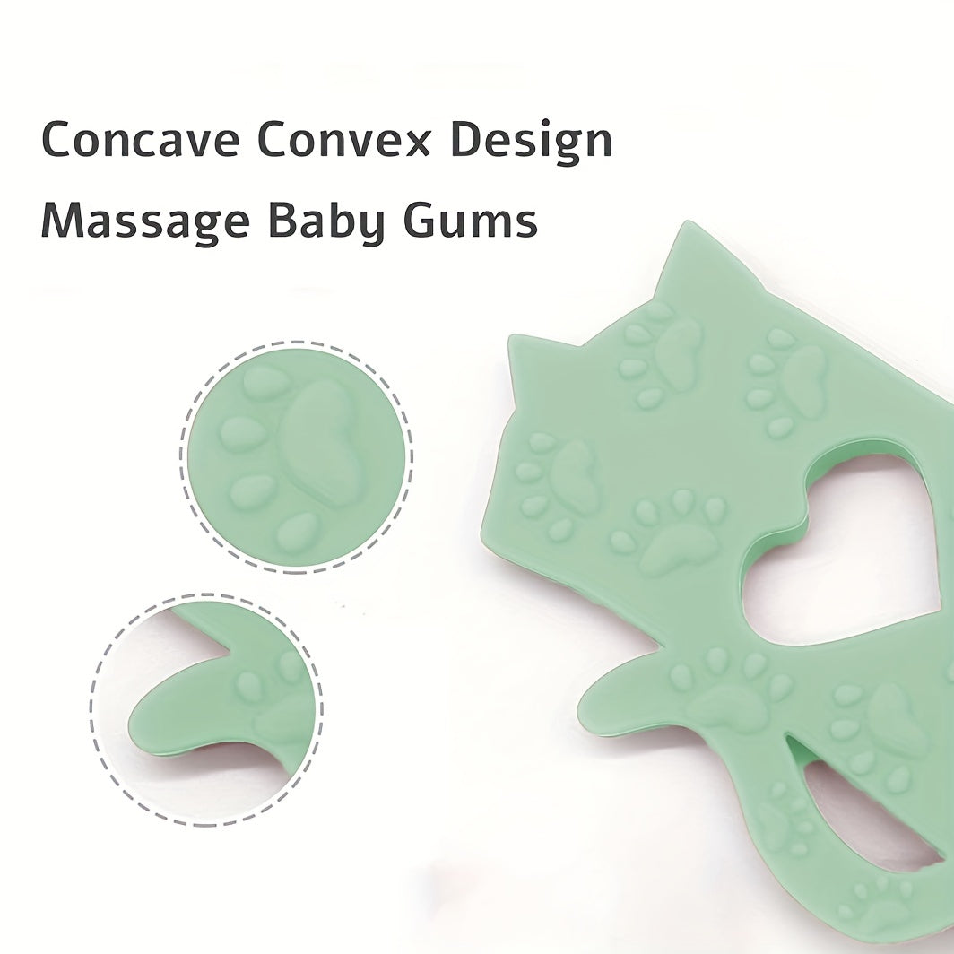 Silicone Baby Teether Toy Cat Teething Relief for Sore Gums