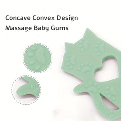 Silicone Baby Teether Toy Cat Teething Relief for Sore Gums