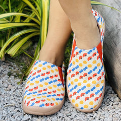 Women's Cartoon Printed Slip On Shoes Lightweight Comfy Travel Shoes