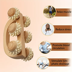 Wooden Roller Massager for Muscle Relaxation & Stress Relief