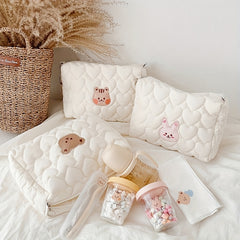 Embroidery Quilted Mommy Bag Stroller Storage Hanging Bag