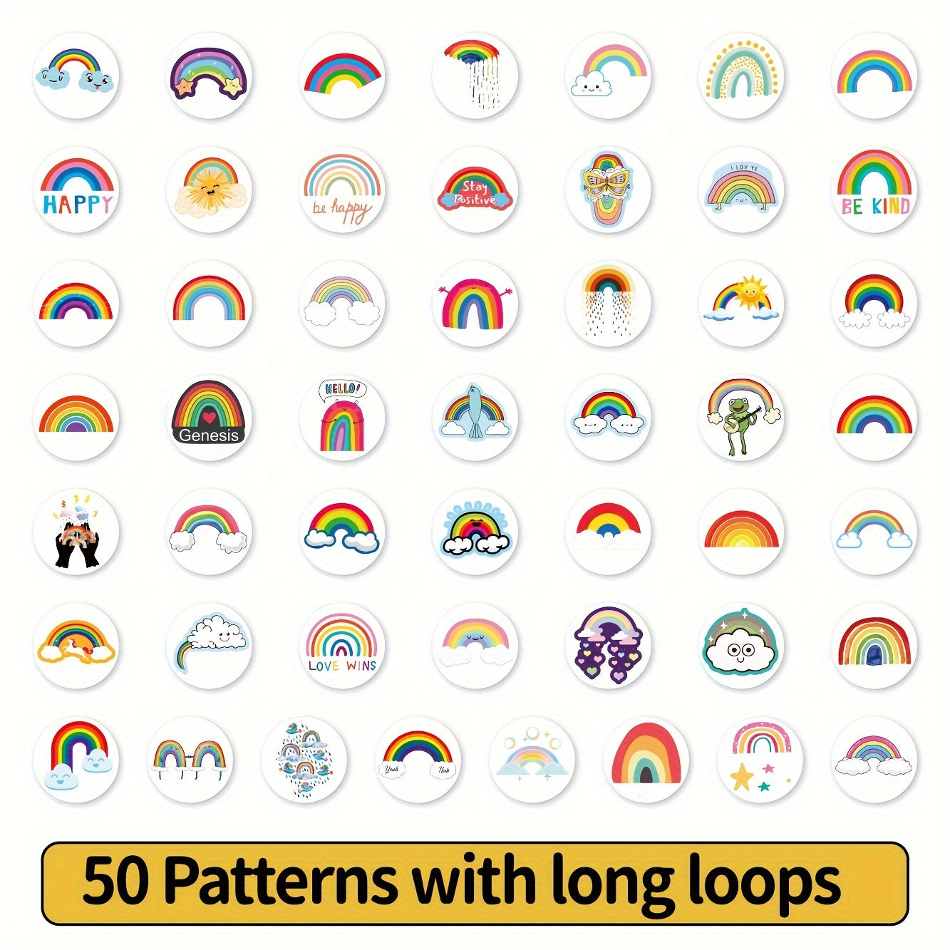 200pcs Butterfly and Rainbow Stickers