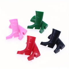 2pcs Dollhouse Mini Rain Shoes Simulative Rain Boots Scene Gardening Shoes