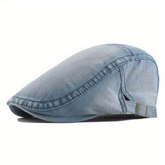 Men's Denim Newsboy Cap Casual Cabbie Beret