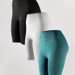 Women's Seamless Knit Yoga Shorts - Comfortable and Breathable Activewear