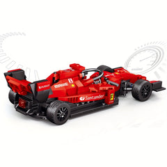 F1 Racing Red Sports Car Building Blocks for Kids, Birthday Gift