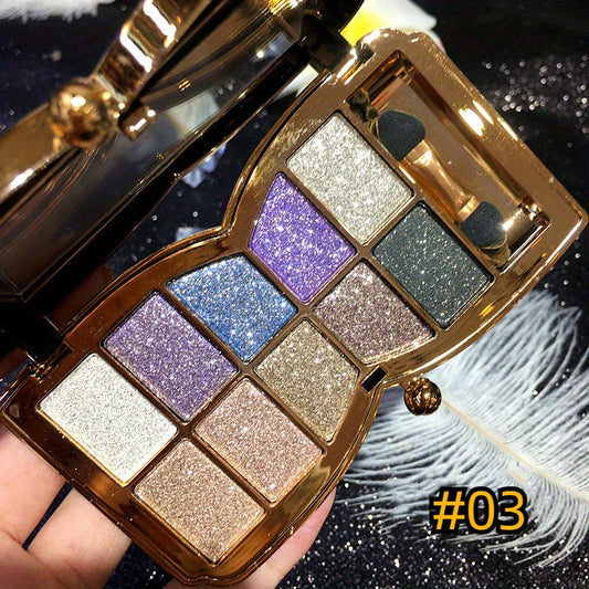 Sparkling Diamond Shimmer Eyeshadow Palette + Brush
