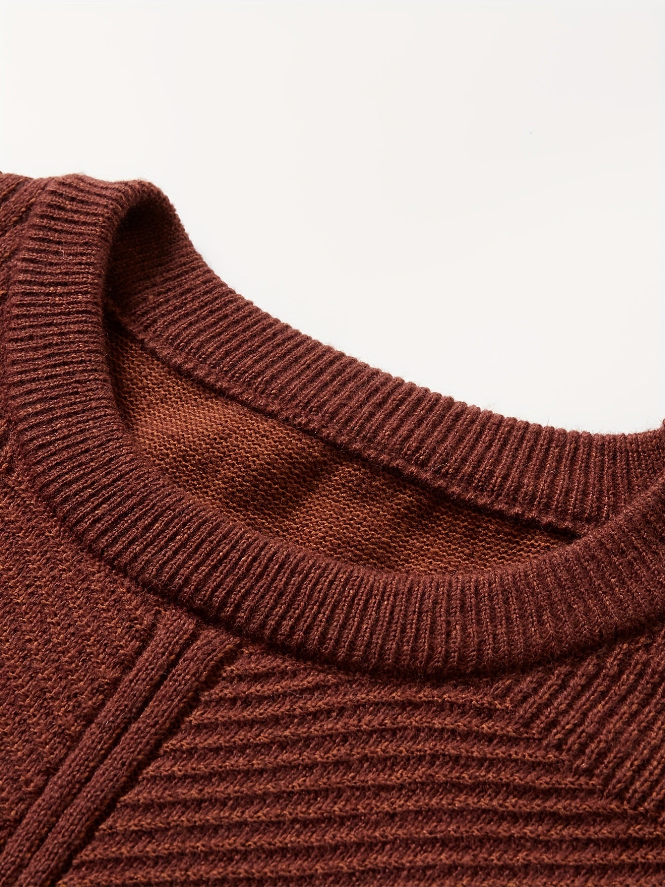 Ribbed Knit Sweater Long Sleeve Crew Neck Pullover for Fall Winter Spring