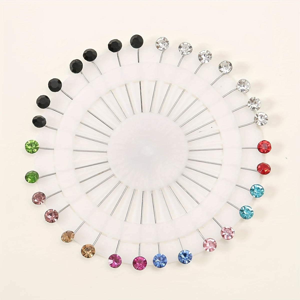 30pcs Colorful Rhinestone Hijab Pins Safety Scarf Shawl Pin Crystal Brooch