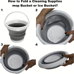 1pc Foldable Fishing Barrel 5L 1 32gal Collapsible Bucket