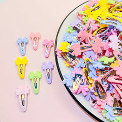 20pcs Flower Bow Hair Clip Rainbow Hairpin Hair Accessories