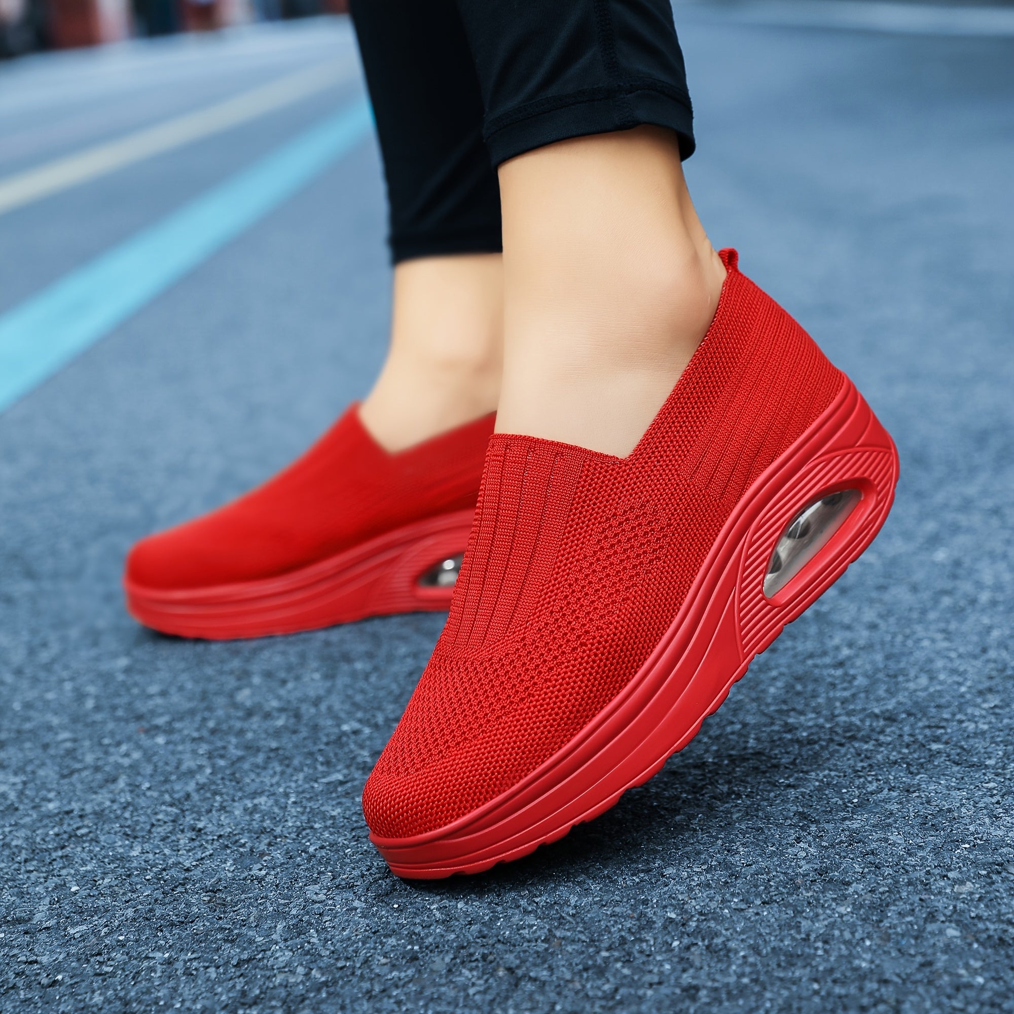 Women's Breathable Height Increased Slip-On Sneakers