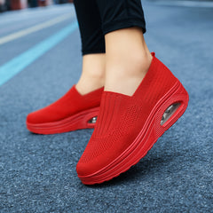 Women's Breathable Height Increased Slip-On Sneakers